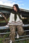 Nora Knit Shawl Khaki
